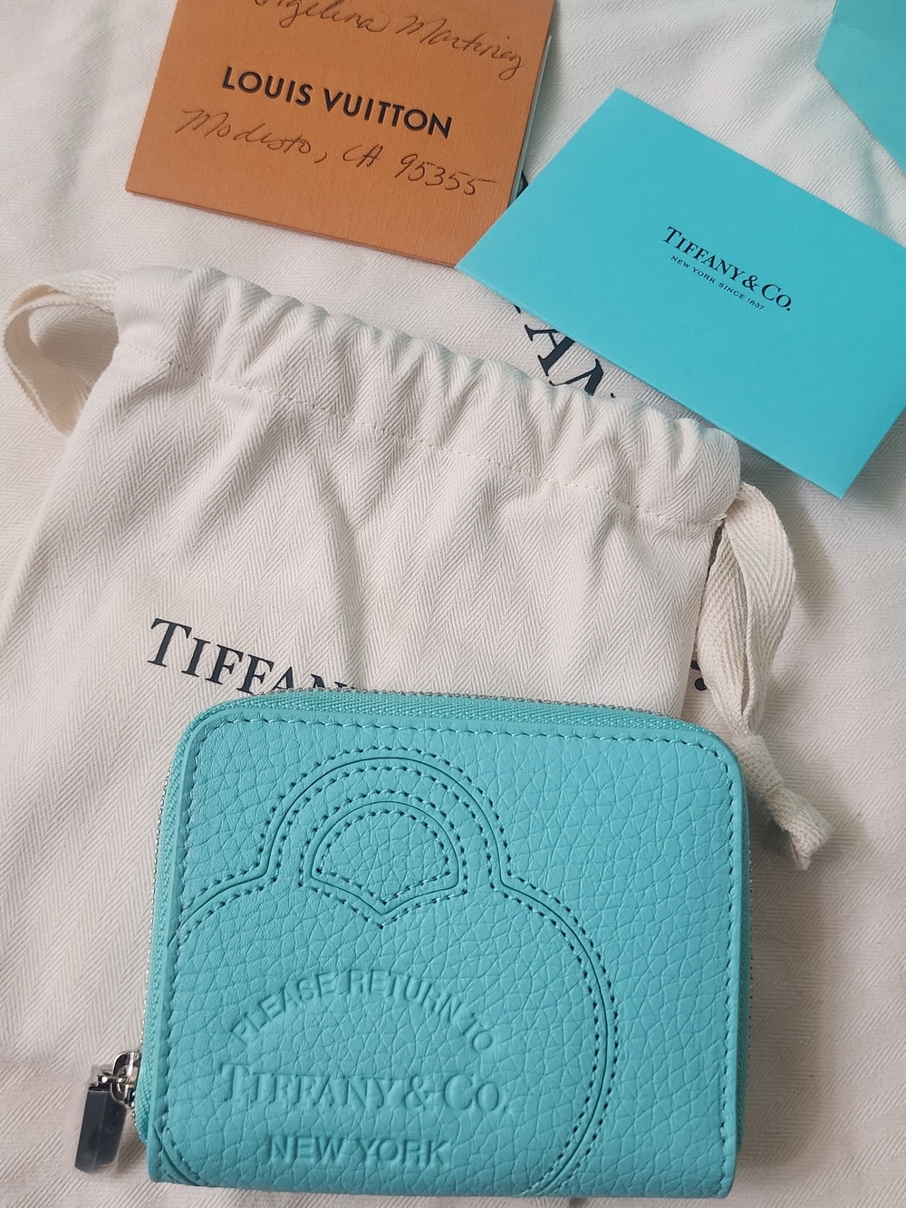 Tiffany & Co. Small Zip Wallet in Signature Blue